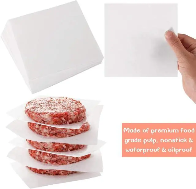 Alt view image 4 of 7 - YQL 5.5x5.5 Inch Square Patty Paper, 300 Count Burger Separator Sheets | Nonstick Burger Press Paper for Patty Separation, Freezer Storage, Baking, Caramel Candy Wrappers and Food Preparation