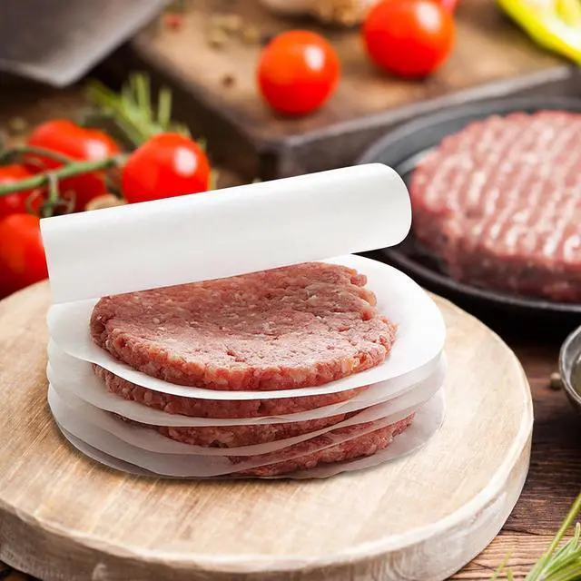 Alt view image 5 of 7 - Precut 4.5 Inch Parchment Sheets for Burger Press - 200pcs Patty Separator & Baking Rounds