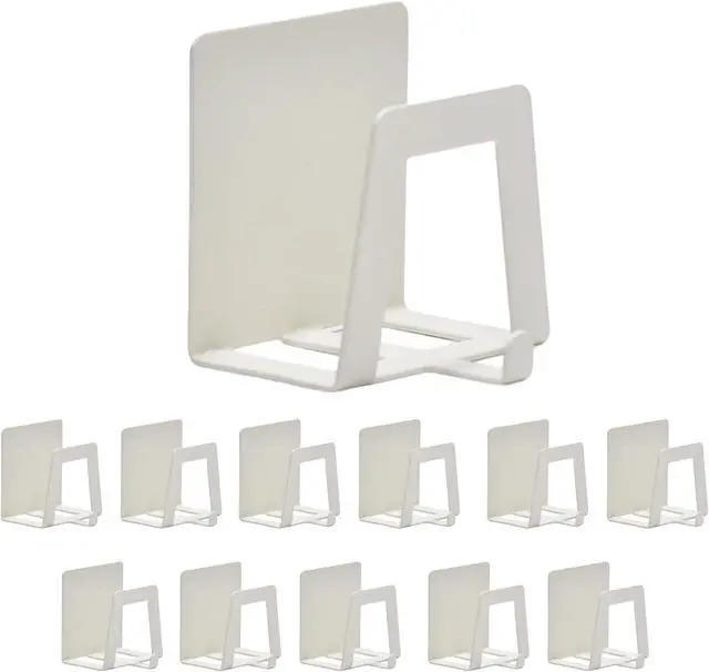 Main image of 12 Pack Pot Lid Holders with Hook, Pot and Pan Hangers for Kitchen Inside Cabinet Wall Mount Rack Cabinet Door Lid Organizer, Save More Space, White