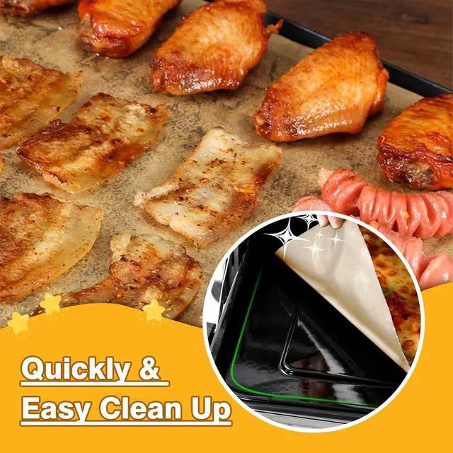 Alt view image 4 of 6 - 100pcs Air Fryer Liners for Midea Flexify French Door Toaster Oven Combo | Non-Stick, Unbleached, Heat Resistant, Easy Cleanup Disposable Parchment Paper, Air Fryer Accessories