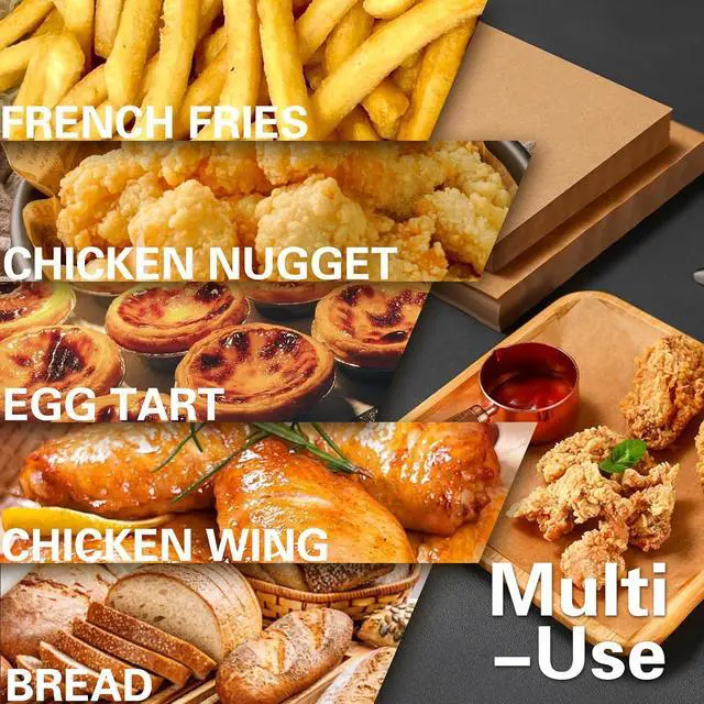 Alt view image 6 of 6 - 100pcs Air Fryer Liners for Midea Flexify French Door Toaster Oven Combo | Non-Stick, Unbleached, Heat Resistant, Easy Cleanup Disposable Parchment Paper, Air Fryer Accessories