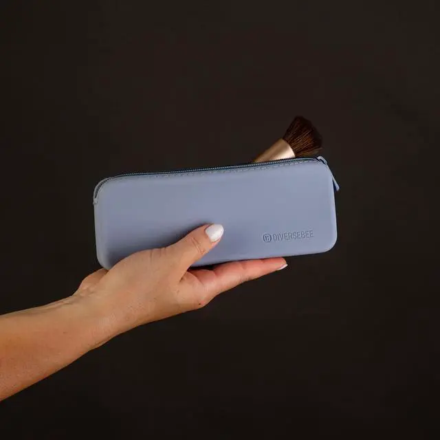 Alt view image 5 of 7 - DIVERSEBEE Soft Silicone Pencil Case, Pencil Pouch with Zipper (Berry) | Aesthetic Pen Bag for School, Bible Study Journaling Supplies and Accessories, Cute Pencil Organizer