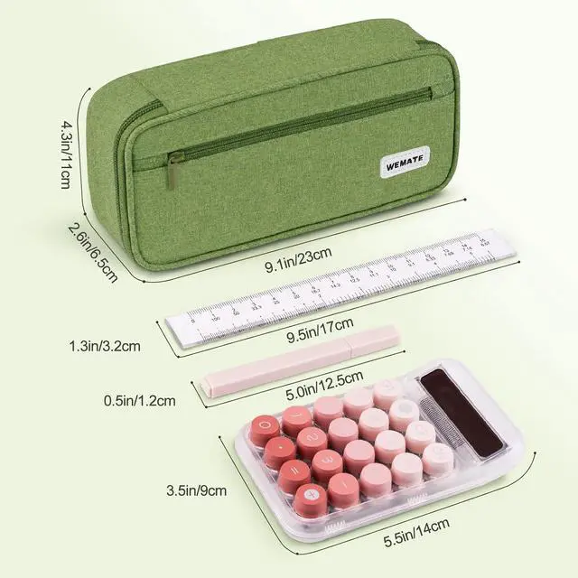 Alt view image 5 of 7 - WEMATE Pencil Case, Large Storage Organizer, Makeup Bag, Teacher Must - have, Big Pencil Pouch, Marker Case for College