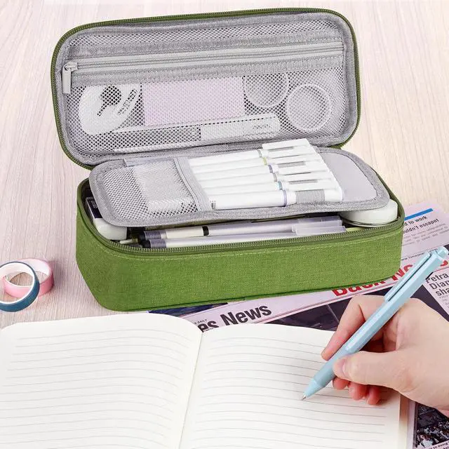 Alt view image 6 of 7 - WEMATE Pencil Case, Large Storage Organizer, Makeup Bag, Teacher Must - have, Big Pencil Pouch, Marker Case for College