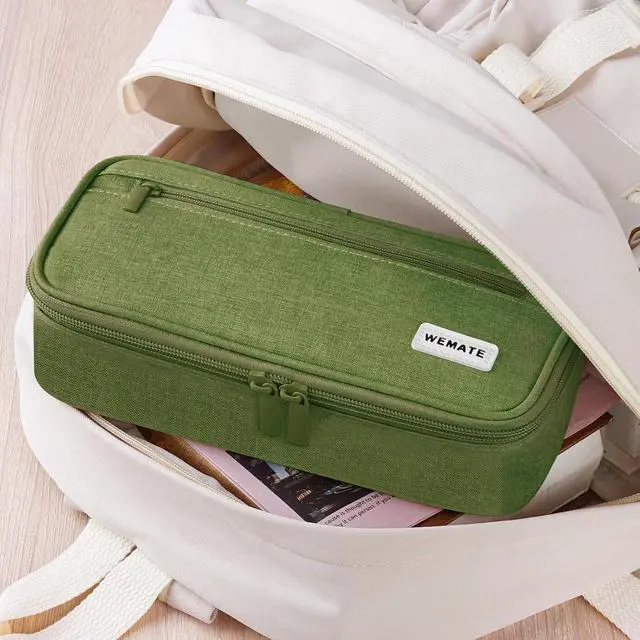 Alt view image 7 of 7 - WEMATE Pencil Case, Large Storage Organizer, Makeup Bag, Teacher Must - have, Big Pencil Pouch, Marker Case for College