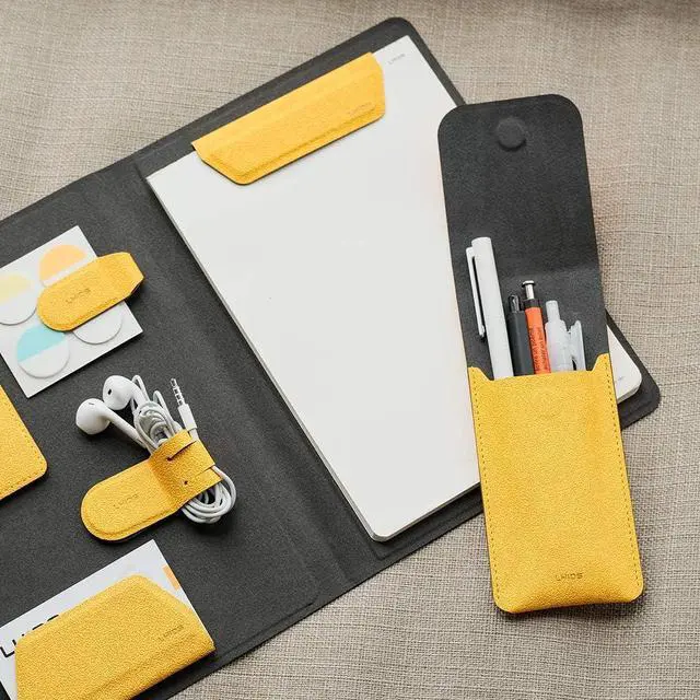 Alt view image 3 of 7 - LHiDS Leather Pencil Pouch, Pen Bag for Three Fountain, Ballpoint & Rollerball Pens, Small Pencil Case, Travel Bags Organizer