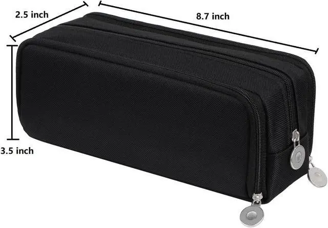 Alt view image 3 of 7 - Chelory Big Capacity Pencil Case Large Storage Pencil Bag Pouch Marker 3 Compartment Stationery Pen Cases Holder for Adults Office Organizer Gifts