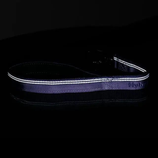 Alt view image 2 of 6 - Hyhug Pets 18 Inches Short Leash with 3M Reflective Safe - Fashion and Sturdy Jacquard Weave Nylon Lead for Giant Large Medium Dogs Walking, Jogging,Camping and Training. (18 Inch, Ultra Violet)