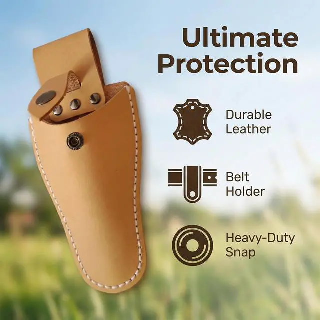 Alt view image 5 of 6 - Garden Pruner Holster,Pliers Holster with Snap Gardening Case Pouch Bag, Scissors Tool Holder for Garden Shears, Tool Pliers, Pruning Knife Belt Cover
