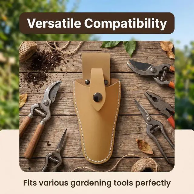 Alt view image 3 of 6 - Garden Pruner Holster,Pliers Holster with Snap Gardening Case Pouch Bag, Scissors Tool Holder for Garden Shears, Tool Pliers, Pruning Knife Belt Cover