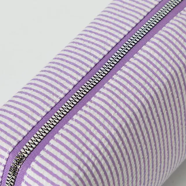 Alt view image 6 of 7 - Makeup Bag Cosmetic Bag Travel Toiletry Bag Aesthetic Canvas Organizer Bag Zipper Pouch for Women (M-pink)