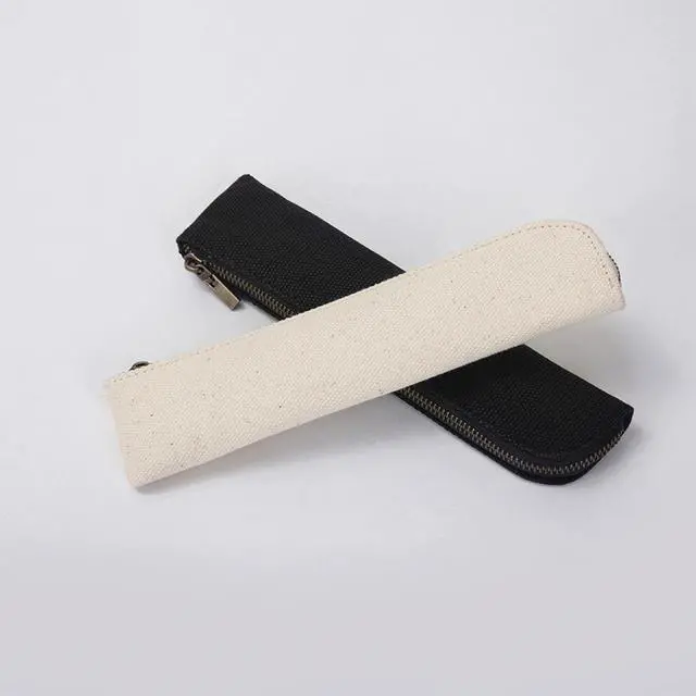Alt view image 6 of 7 - Slim Pencil Case Small Pencil Pouch Pen Case (Black/CV)