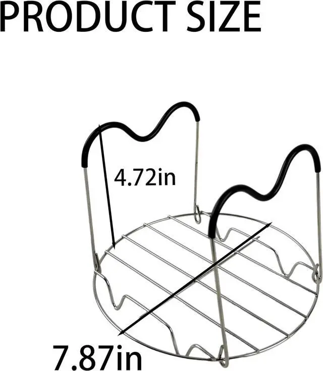 Alt view image 2 of 6 - Steamer Cookware Rack for Pressure Cooker | Compatible with Instant Pot Trivet, Steamer Rack Trivet for 6/8 Qt, Heat Resistant Accessory, Dishwasher Safe