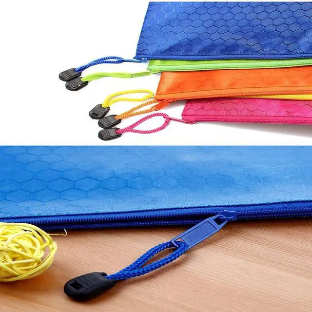 Alt view image 5 of 7 - SRainbowPP Zipper Waterproof Bag Pencil Pouch, 12 Pieces, 12 Colors | Cosmetic Makeup, Bills, Office Supplies, Travel Accessories, Daily Household Supplies