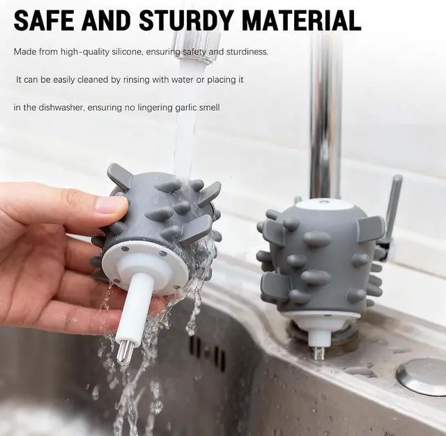 Alt view image 5 of 7 - Silicone Garlic Peeler Attachment for Electric Garlic Peeler Machine and Meat Grinder, 2L/3L Compatible, Effortless Skin Remover, Quick & Easy to Clean, Odor-Free Kitchen Gadget (Grey-for 3L)