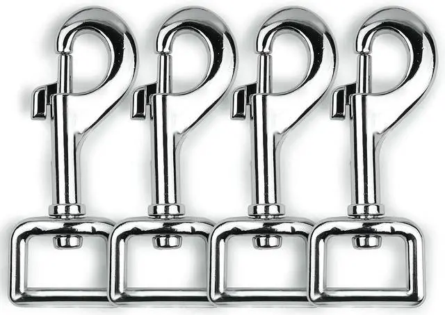 Main image of Garwor Heavy Duty Chrome Swivel Snap Hooks with Spring 3/4" 4 Pcs,Trigger Clip Snaps Dog Leashes Key Chain for Linking Pet Leash & Collar, Purse Straps,DIY Crafts