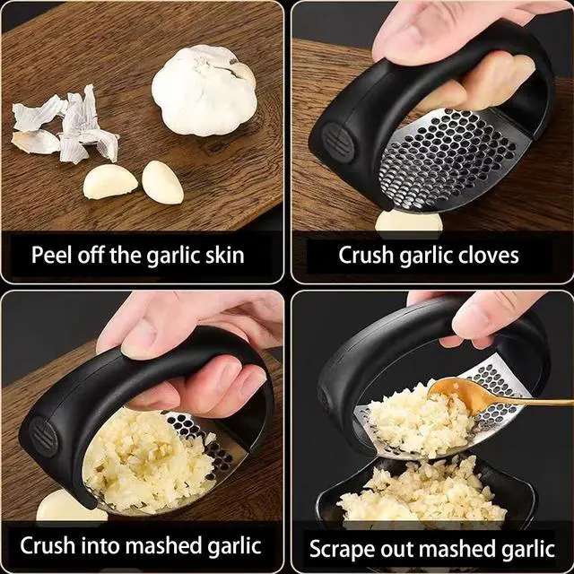 Alt view image 2 of 6 - Garlic Press Rocker Stainless Steel New Innovative Garlic Mincer Crusher Chopper Smash Garli