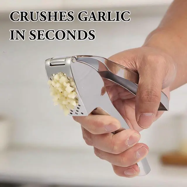 Alt view image 3 of 7 - Garlic Press Crusher Mincer, Heavy Duty Kitchen Tool, Dishwasher Safe