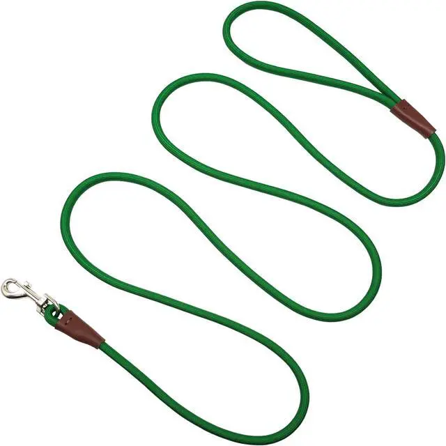 Main image of Small Dog Leash 1/4" by 6/8/10FT Lightweight Strong Rope Leash | 6FT Puppy Lead Thin Round Rope Bright Classic for Small Pets /Puppy (Dark Green)