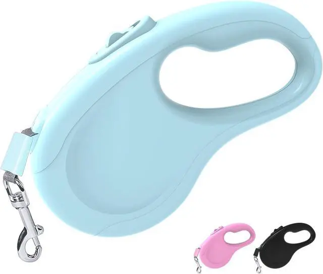 Main image of Retractable Dog Leash for Small Medium Dogs, 16Ft/5M, Blue | Light Weight, Up to 50lbs Dog, Strong Nylon Tape, 360° Tangle-Free, One-Hand Brake