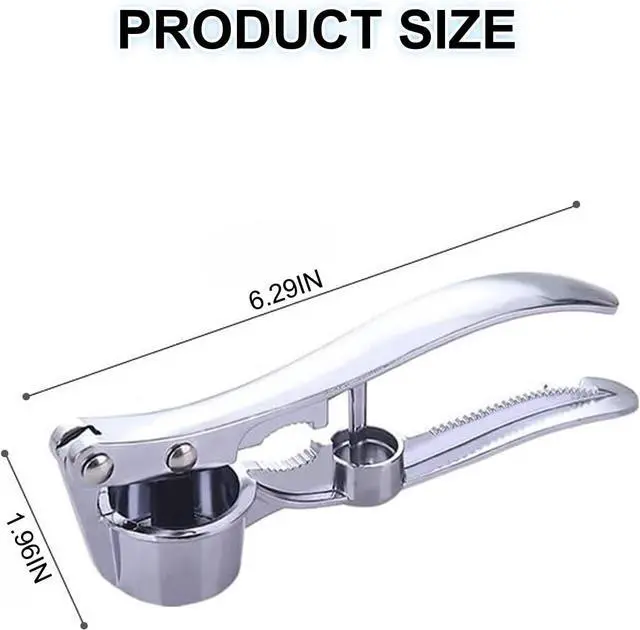 Alt view image 6 of 6 - 3-in-1 Multifunctional Garlic Press Heavy Duty Garlic Mincer, Ginger Crusher & Nut Cracker/Cherry Pitter, Ergonomic Easy Squeeze, Rust Proof & Dishwasher Safe