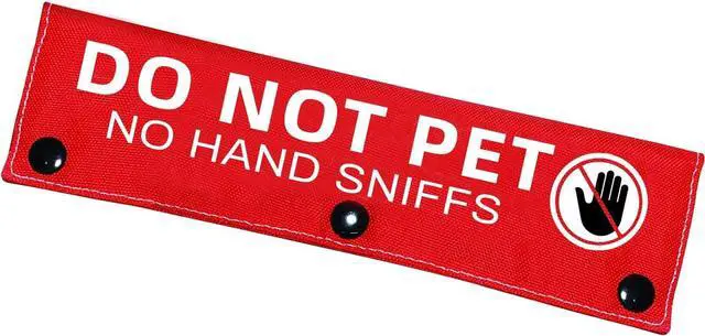 Main image of Advivio Do Not Pet No Hand Sniffs Red Funny Dog Leash Sleeve, Service Dog Leash Sleeve, Pet Birthday Pet Owner Gift