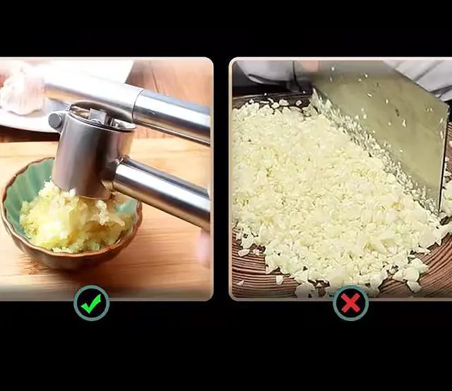 Alt view image 6 of 7 - Manual Garlic Press, 165 Grams 304 Stainless Steel Garlic Paste Tools for Crushing Vegetables and Spice (1)