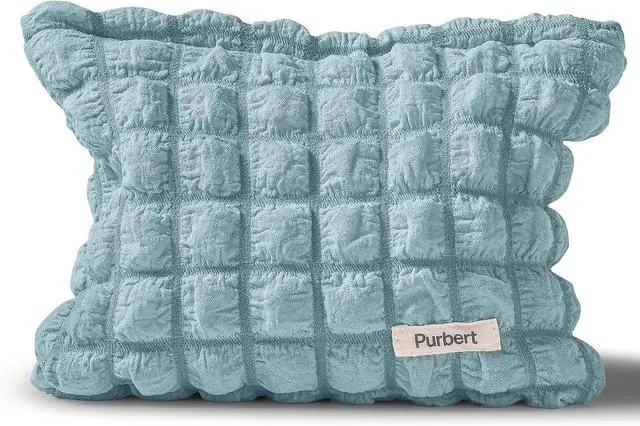 Main image of Bubble Cloud Makeup Bag - Large Capacity Travel Cosmetic Organizer | Puffy quilted design, smooth zipper, cute aesthetic makeup pouch, ideal for daily storage, travel, for women, girls