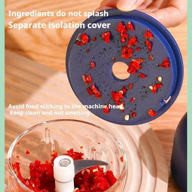 Alt view image 2 of 7 - Model Type-c Rechargeable Food Processor Electric , Mini Food Chopper, Garlic Crusher, Onion Chopper, Portable Mini Food Processor for Garlic, Ginger, Chilli, Vegetable