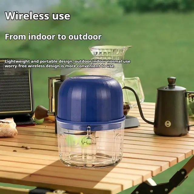 Alt view image 5 of 7 - Model Type-c Rechargeable Food Processor Electric , Mini Food Chopper, Garlic Crusher, Onion Chopper, Portable Mini Food Processor for Garlic, Ginger, Chilli, Vegetable