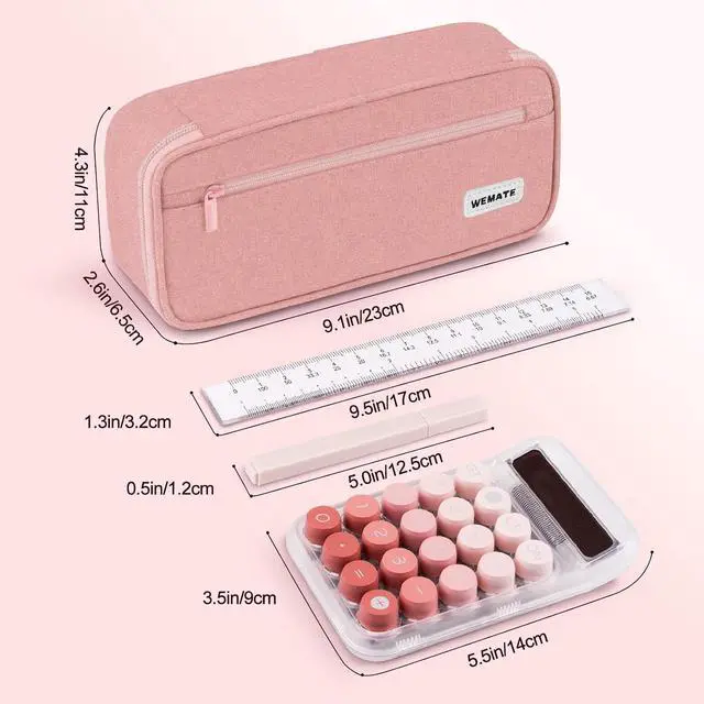 Alt view image 5 of 7 - WEMATE Pencil Case, Large Storage Organizer, Makeup Bag, Teacher Must - have, Big Pencil Pouch, Marker Case for College