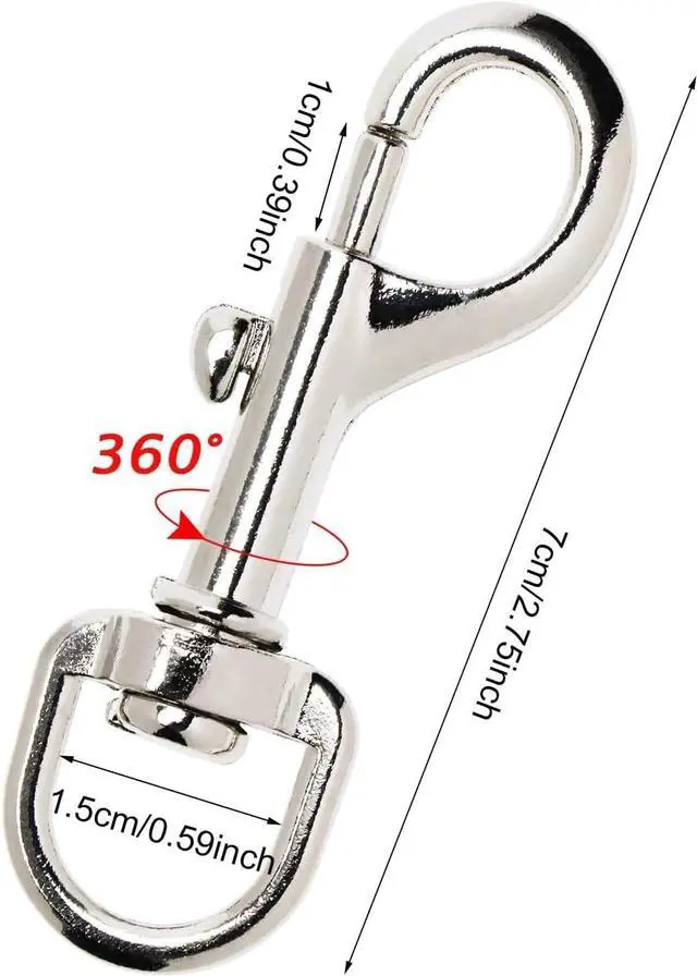 Alt view image 2 of 6 - Penta Angel 4Pcs Dog Leash Clasp Heavy Duty Snap Hooks Clips Pet Leashes Key Chain with Spring Buckle for Linking Pet Collar (4 PCS)
