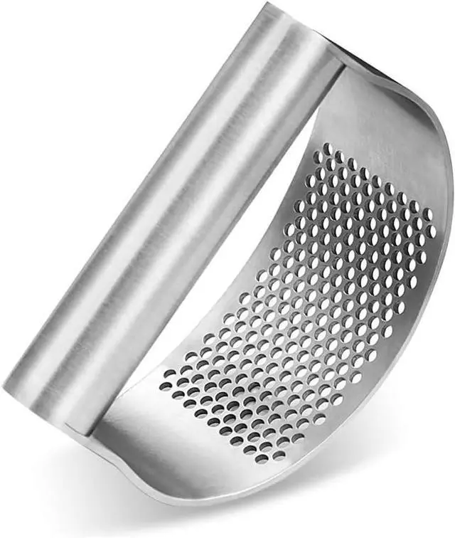 Main image of Garlic Press Rocker | Manual Crusher & Mincer with Ergonomic Handle for Easy Cleaning,Rust Proof Kitchen Tool for Ginger (Silver)