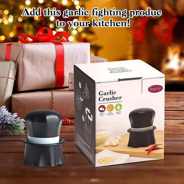 Alt view image 6 of 7 - Garlic Crusher, Garlic Press Also for Ginger, Nuts, Chili, Herbs, Twist Mincer Easy Squeeze Manual Press Peeler with Peeler And Scraper, Easy to Clean
