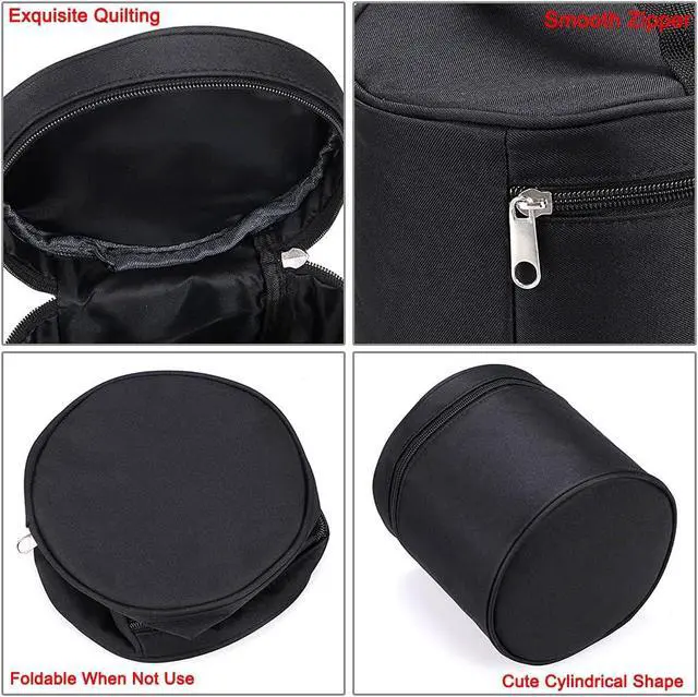 Alt view image 4 of 7 - BTSKY Multifunction Marker Case - Zippered Canvas Pen Bag for 80 Markers | Pencil Organizer Stationary Storage, Black (NO Compartments Inside, Markers Not Included)