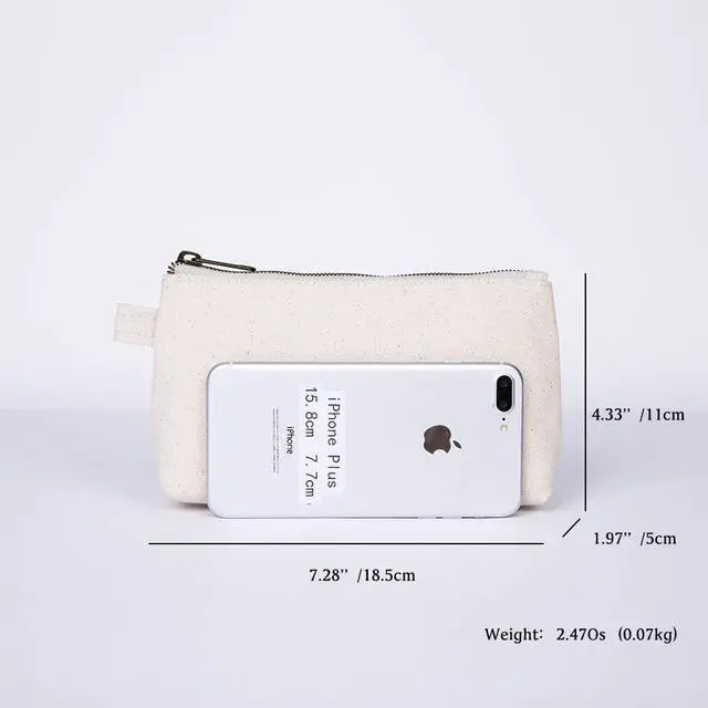 Alt view image 3 of 7 - Small Makeup Bag for Purse, Leather Cosmetic (Black)