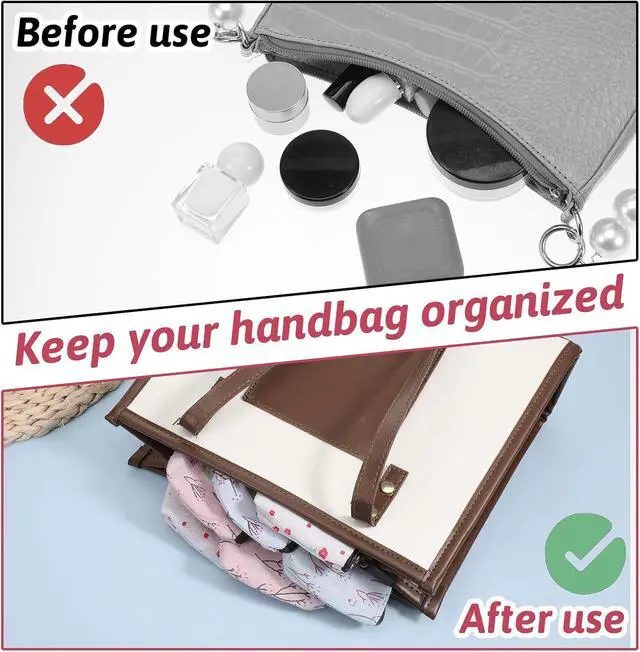 Alt view image 5 of 7 - Small Makeup Bag for Purse, 6 Pcs 2 Sizes Canvas Floral Small Zipper Pouch | Portable Cute Linen Fabric Mini Cosmetic Bag for Women Girls Home Travel Lipstick Coin Cards Storage (3 Style)