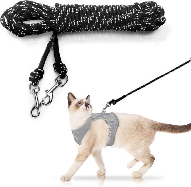 Main image of Extra Long Cat Leash for Yard, Lightweight Outdoor Cat Leash Long Light Extension, Long Thin Lead for Rabbits, Kitten, Puppy and Small Animals (4.5M/ 15FT)