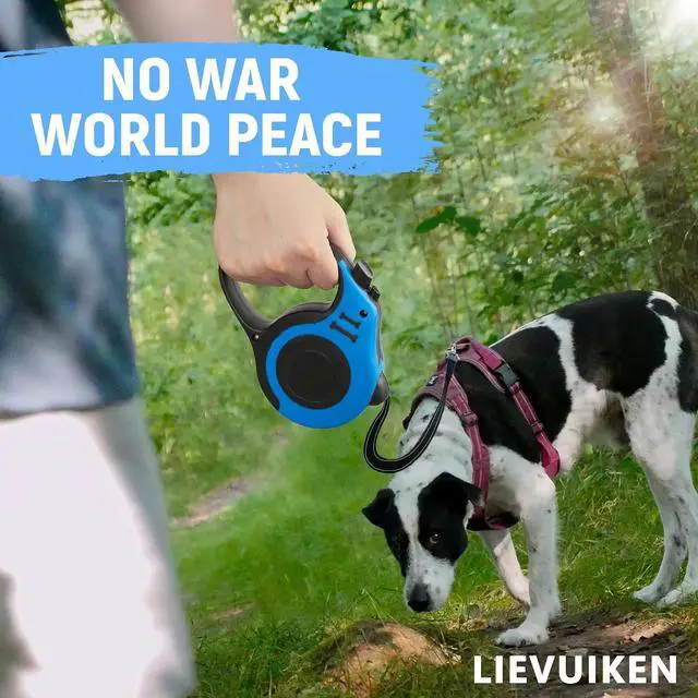 Alt view image 6 of 6 - Retractable Dog Leash Automatic Telescopic Tractor Dog Tape | Pet Tape 10/16 FT Durable and Convenient, with Non-Slip Handle, Suitable for Small and Medium-Sized Dogs Blue