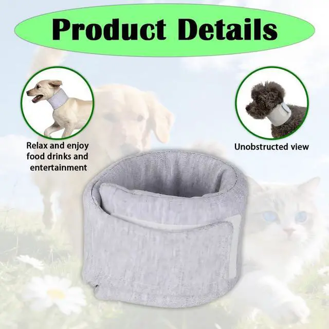 Alt view image 4 of 7 - Cat Neck Brace Elizabethan Collar,Breathable & Adjustable Cone Collar After Surgery Recovery,Anti-Scratch Anti-Lick Protection for Neck Circumference 11-12 Inch Small Dog Puppies Kittens (Grey,S,1PC)