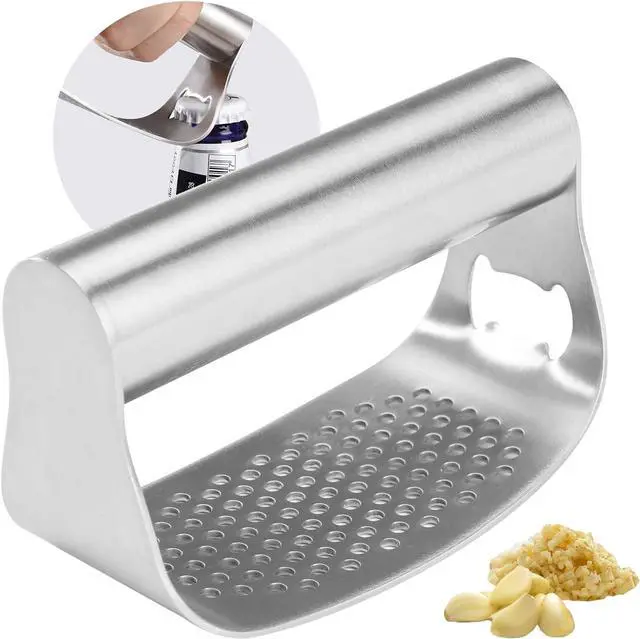Main image of Garlic Press Rocker Rust Proof Kitchen Tool for Ginger | Manual Crusher & Mincer with Ergonomic Handle for Easy Cleaning