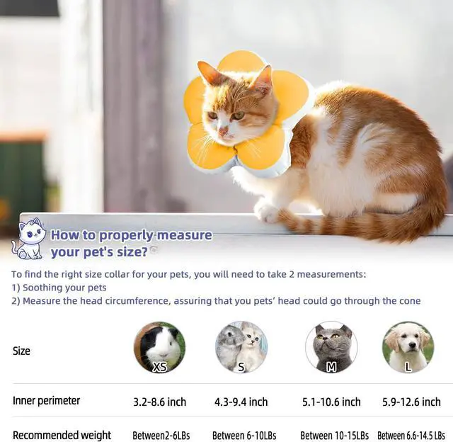 Alt view image 2 of 7 - Cat Cone Collar,Cute Flower Waterproof Elizabethan e Collar for Cat and Small Dog Anti-Bite Lick Wound Healing Protective Neck Cone After Surgery Recovery Collar for Small Pet,All-Season Style