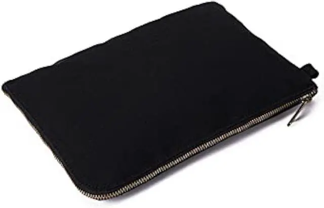 Main image of Zipper Pouch Storage Bag Simple and Stylish Women's Cosmetic and Travel Bag Cotton Canvas