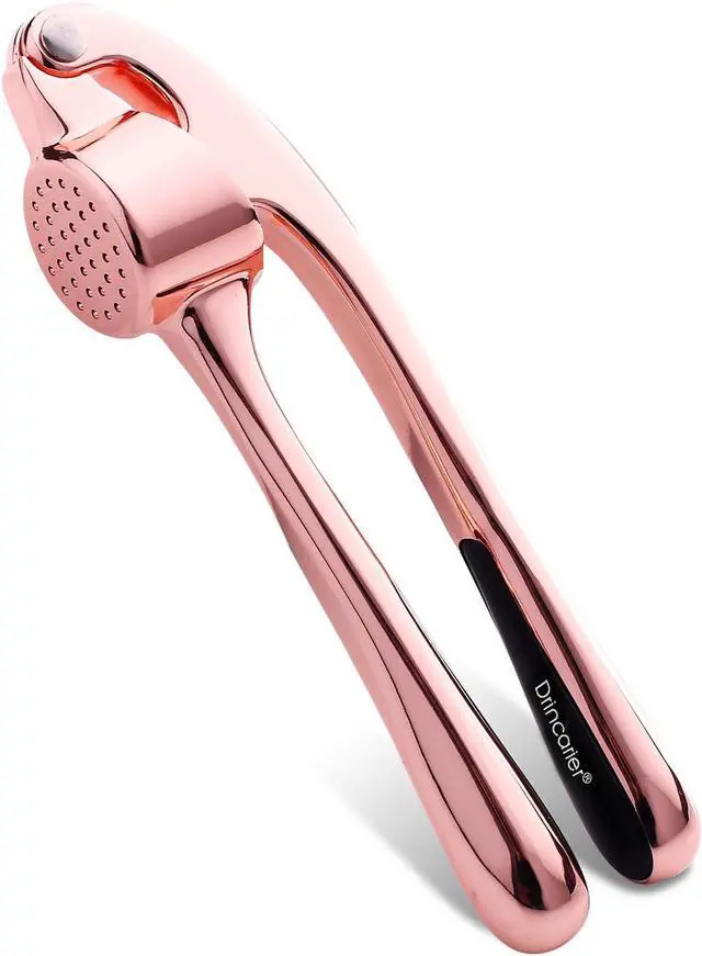 Alt view image 4 of 7 - Kitchen Garlic Press, Rust Proof & Dishwasher Safe Garlic Mincer, Durable Garlic Crusher, Easy to Clean and Squeeze, Rose