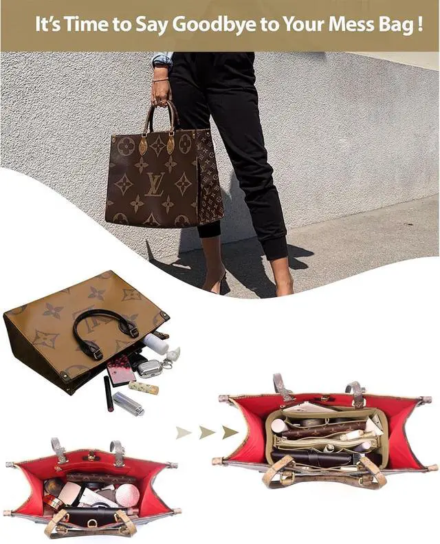 Alt view image 2 of 7 - OMYSTYLE Purse Organizer Insert, Felt Tote Bag Organizer Insert with 5 Sizes, Handbag Dividers for Inside Purse, Compatible with Longchamp, Neverful, Speedy and More