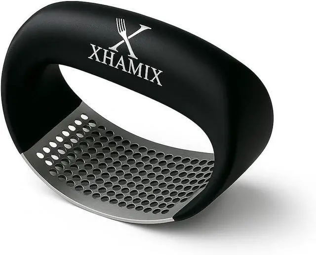Main image of XHAMIX® Stainless Steel Garlic Press Rocker Effortless Garlic Crusher & Mincer with Ergonomic Grip | Rust-Proof, Dishwasher Safe Garlic Tool for Home & Kitchen