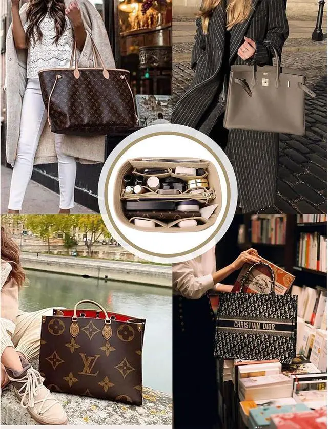 Alt view image 7 of 7 - OMYSTYLE Purse Organizer Insert, Felt Tote Bag Organizer Insert with 5 Sizes, Handbag Dividers for Inside Purse, Compatible with Longchamp, Neverful, Speedy and More