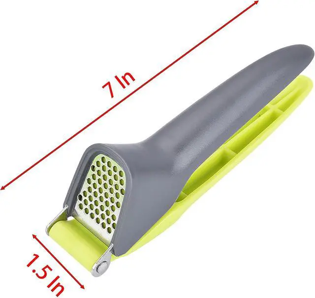Alt view image 2 of 6 - Garlic Press Machine, 7 Inch Plastic and Stainless Steel Random Color Garlic Grinding Tool for Kitchen and Outdoors (1)