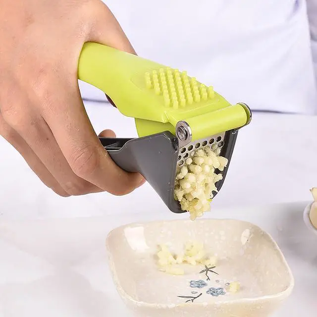 Alt view image 5 of 6 - Garlic Press Machine, 7 Inch Plastic and Stainless Steel Random Color Garlic Grinding Tool for Kitchen and Outdoors (1)