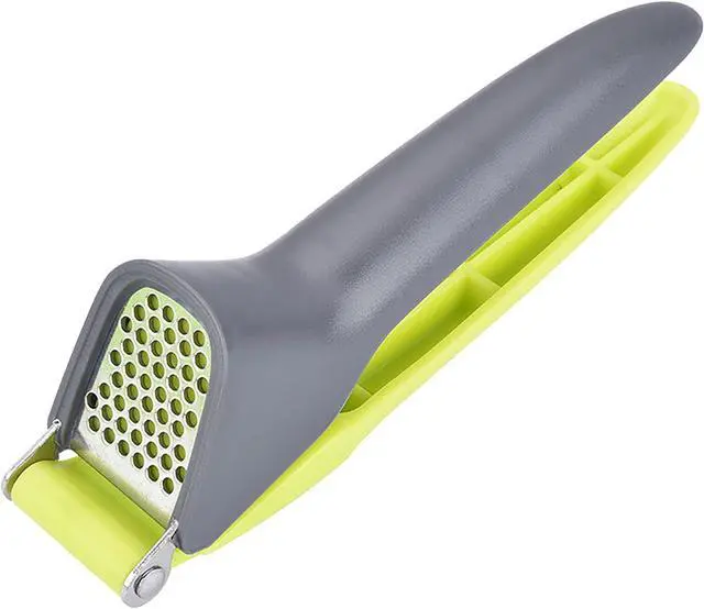 Main image of Garlic Press Machine, 7 Inch Plastic and Stainless Steel Random Color Garlic Grinding Tool for Kitchen and Outdoors (1)